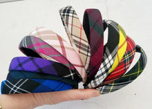 Load image into Gallery viewer, Tartan Check Plaid Headband, Alice Band, 2 cms width,
