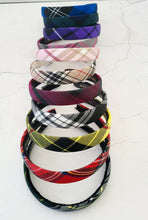 Load image into Gallery viewer, Tartan Check Plaid Headband, Alice Band, 2 cms width,