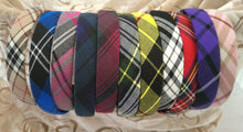 Load image into Gallery viewer, Tartan Check Plaid Headband, Alice Band, 2 cms width,