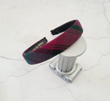 Load image into Gallery viewer, Tartan Check Plaid Headband, Alice Band, 2 cms width,