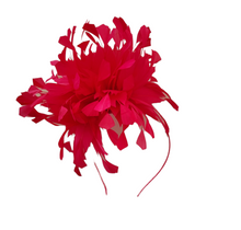 Load image into Gallery viewer, Fuchsia Pink Feather Fascinator Headband