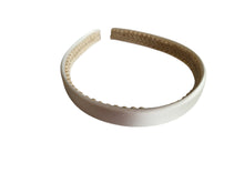 Load image into Gallery viewer, Ivory Satin Alice Headband – Duchess Satin, Various Width Options