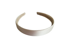 Load image into Gallery viewer, Ivory Satin Alice Headband – Duchess Satin, Various Width Options