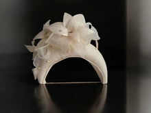 Load image into Gallery viewer, Ivory Silk Star Flower Fascinator Headband, Races Hat, 10 cm wide