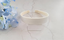 Load image into Gallery viewer, Ivory Satin Alice Headband – Duchess Satin, Various Width Options