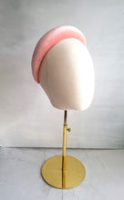 Load image into Gallery viewer, Melon Peach Pink Velvet Padded Headband, 4 cm wide halo shape,