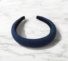 Load image into Gallery viewer, New Denim Padded Headband with Flattering Rounded Padding, 2.5 cm