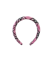 Load image into Gallery viewer, Pink Tartan Plaid Check padded headband