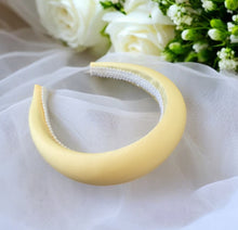 Load image into Gallery viewer, Yellow Padded Headband 4 cms wide