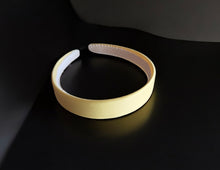 Load image into Gallery viewer, Yellow Satin Alice Headband – Duchess Satin, Various Width Options