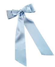 Load image into Gallery viewer, Large Satin Bow Hair Clip, Double Bow with tails