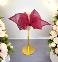 Load image into Gallery viewer, Large Pink Bow Fascinator, Back bow hatinator, 45 cms wide, colour options