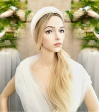 Load image into Gallery viewer, Pale Ivory Padded headband, Jersey headpiece, 4 cms Wide