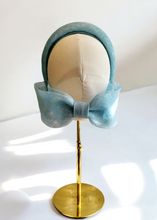 Load image into Gallery viewer, Pale Blue Bow Headband Fascinator, with Back Bow, 5.5 cms wide