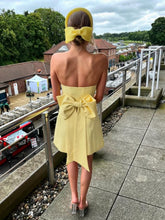 Load image into Gallery viewer, Yellow Bow Headband Fascinator, with Back Bow, 5.5 cms wide