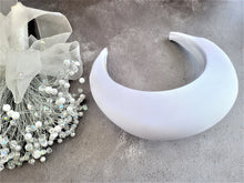 Load image into Gallery viewer, Extra Tall Satin Halo crown headband (colour choice available)