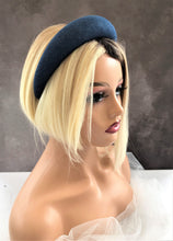 Load image into Gallery viewer, Denim Padded Halo Crown Headband, 4 cm Wide Headpiece for Women