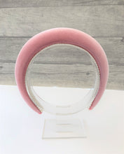 Load image into Gallery viewer, Pink Velvet Padded Wide headband