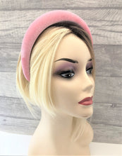Load image into Gallery viewer, Pink Velvet Padded Wide headband