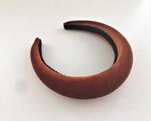 Load image into Gallery viewer, Burnt Orange Velvet Padded Wide headband