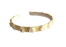 Load image into Gallery viewer, Yellow Daisy Duchess Satin Alice Headband 15mm wide