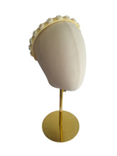 Load image into Gallery viewer, Yellow Daisy Duchess Satin Alice Headband 15mm wide