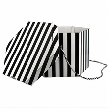 Load image into Gallery viewer, Striped Fascinator Presentation &amp; Storage Box (UK only)