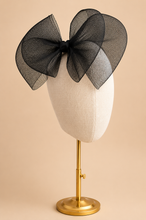 Load image into Gallery viewer, Oversized Double Bow Fascinator, Hair Clip or Comb
