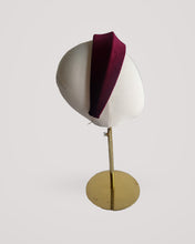 Load image into Gallery viewer, Burgundy Velvet Ridged Headband