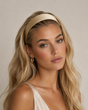 Load image into Gallery viewer, Butter Yellow Silk Alice Band | Width choice