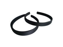 Load image into Gallery viewer, Black Satin Alice Headband – Duchess Satin, Various Width Options