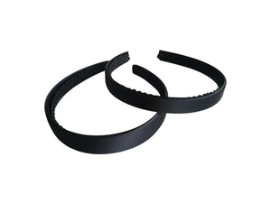 Black Satin Alice Headband – Duchess Satin, Various Width Options