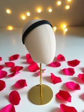 Load image into Gallery viewer, Black Satin Alice Headband – Duchess Satin, Various Width Options