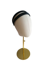 Load image into Gallery viewer, Black Satin Alice Headband – Duchess Satin, Various Width Options
