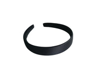 Load image into Gallery viewer, Black Satin Alice Headband – Duchess Satin, Various Width Options