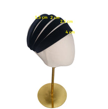 Load image into Gallery viewer, Black Velvet Alice Band Headband — Flat Style with Size Options