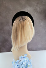 Load image into Gallery viewer, Black Velvet Extra Tall Padded headband, headpiece,  4 cms Wide 6 cms tall