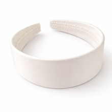Load image into Gallery viewer, Ivory Duchess Satin Headband – Wide Silk Alice Band, Bridal &amp; Occasion Hair Accessory