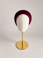 Load image into Gallery viewer, Burgundy Velvet Ridged Headband