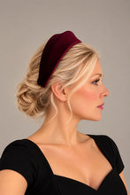 Load image into Gallery viewer, Burgundy Velvet Ridged Headband