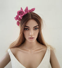 Load image into Gallery viewer, Delicate Pink Rose Vine Fascinator
