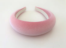 Load image into Gallery viewer, Black Velvet Padded 4 cm Wide headband (colour options)
