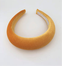 Load image into Gallery viewer, Black Velvet Padded 4 cm Wide headband (colour options)