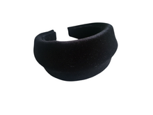 Load image into Gallery viewer, Velvet Ridged Headband, Halo Crown Fascinator 7.5 or 10 cm Wide (colour options)