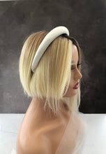 Load image into Gallery viewer, Ivory Satin Padded headband Hair Band 2.5 cms Wide