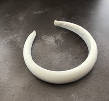 Load image into Gallery viewer, Ivory Satin Padded headband Hair Band 2.5 cms Wide