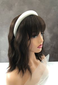 Ivory Satin Padded headband Hair Band 2.5 cms Wide