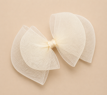 Load image into Gallery viewer, Oversized Double Bow Fascinator, Hair Clip or Comb