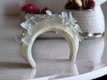Load image into Gallery viewer, Ivory Flower Vine Halo Headband, Lightweight Wedding Fascinator, Bridal