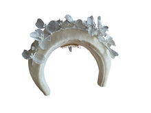 Load image into Gallery viewer, Ivory Flower Vine Halo Headband, Lightweight Wedding Fascinator, Bridal